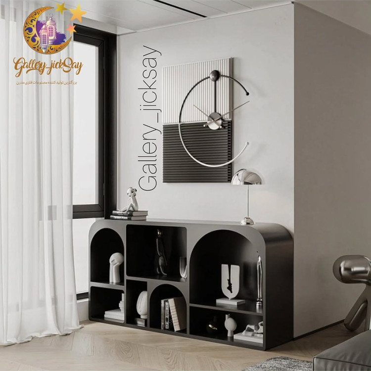 ساعت مدرن تلفیق چوب و فلز H501