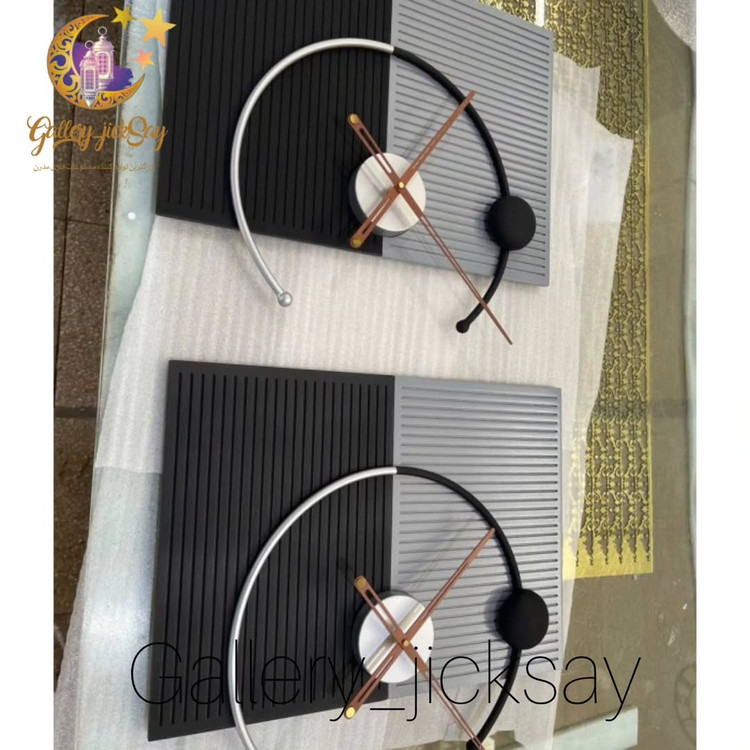 ساعت مدرن تلفیق چوب و فلز H501